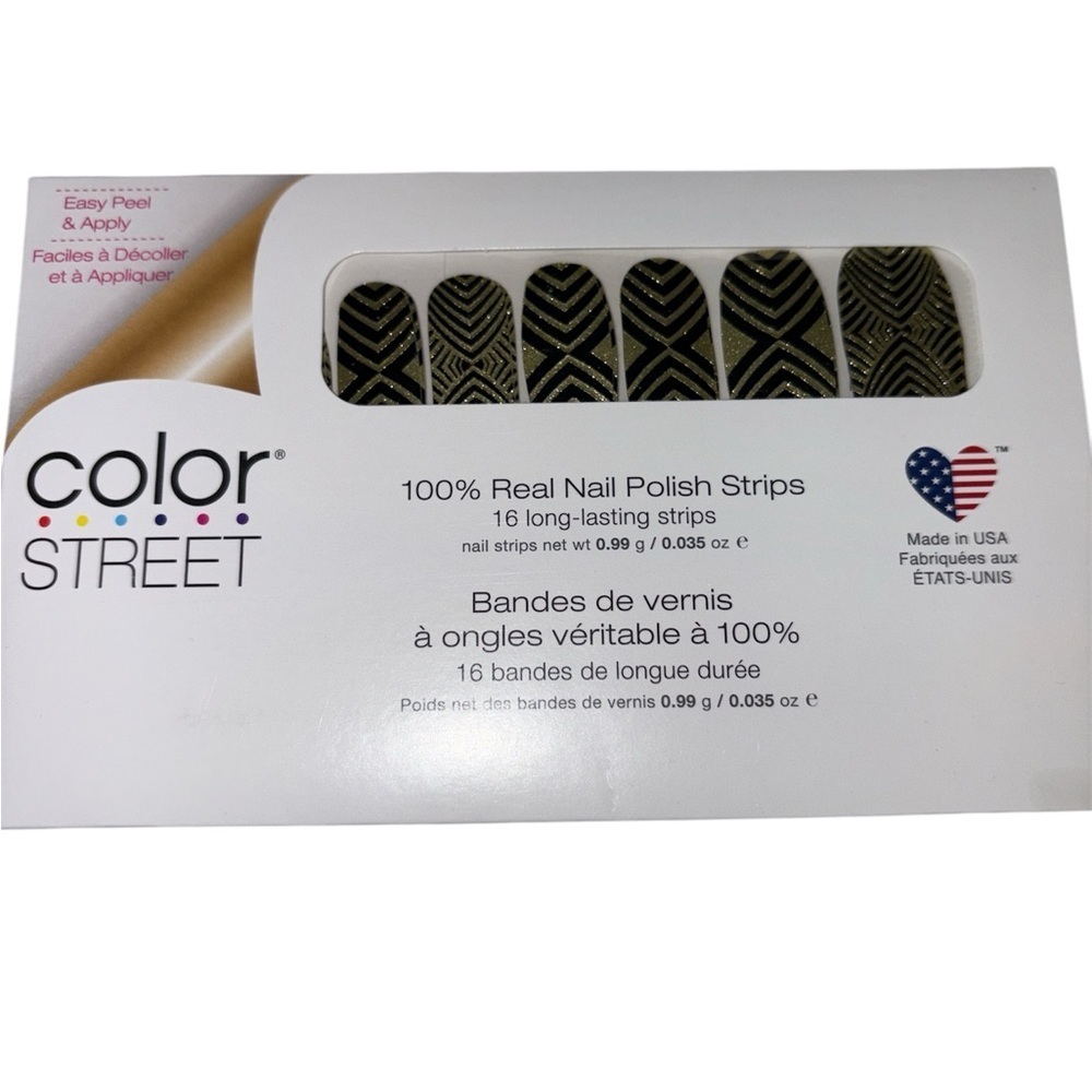 Color Street nail strips 100% real polish strips Drop the Ball style New in pack